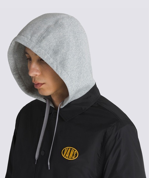 VANS(バンズ)の「RILEY II コーチジャケット / Riley II Coach Jacket Black VN000HMHBLK1(ブルゾン・メンズ・ブラック・X-LARGE/SMALL/MEDIUM/LARGE/X-SMALL)」の4枚目の写真