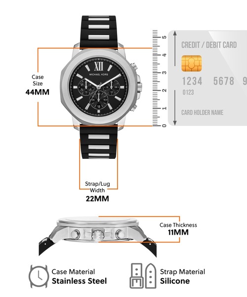 MICHAEL KORS(マイケルコース)の「マイケル・コース 腕時計 メンズ アナログ シリコン MK9262(アナログ腕時計・メンズ・ブラック・FREE)」の5枚目の写真