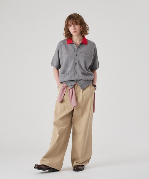 ONCILY(オンシェリー)の「SILVER PLATE POLO KNIT CARDIGAN / シルバープレートポロニットカーディガン(ポロシャツ・メンズ・ネイビー/杢グレー/アイボリー/チャコールグレー・MEDIUM/SMALL/LARGE)」の19枚目の写真