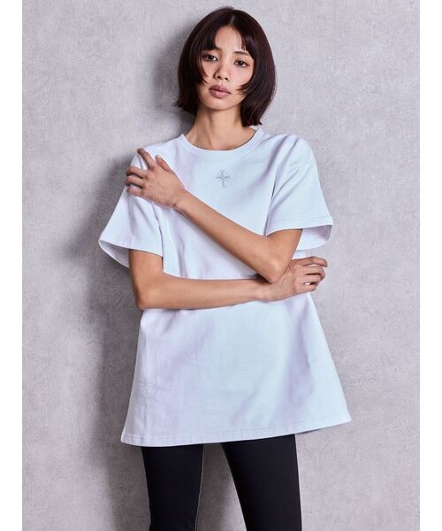 GYDA(ジェイダ)の「sacred edge cross emboss BIG Tシャツ(Tシャツ/カットソー・レディース・チャコールグレー/オフホワイト/ブラック・FREE)」の5枚目の写真
