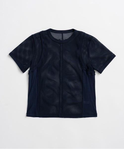 PRANK PROJECT(プランクプロジェクト)の「メッシュリンガーTEE / Mesh Ringer Tee(Tシャツ/カットソー・レディース・ネイビー/ホワイト/ボルドー・FREE)」の20枚目の写真