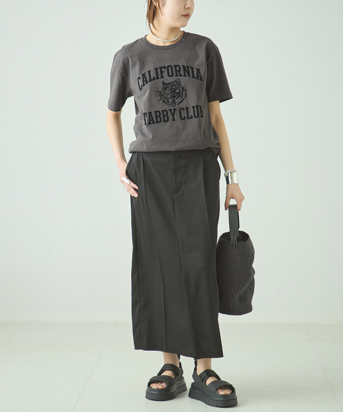 MIXTA(ミクスタ)の「MIXTA/ミクスタ CALIFORNIA TABBY CLUB CREW Tシャツ(Tシャツ/カットソー・レディース・ブラック/アイボリー・MEDIUM)」の8枚目の写真