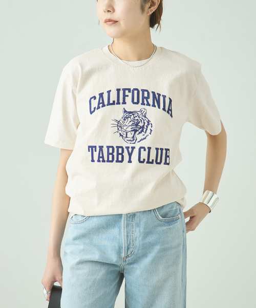 MIXTA(ミクスタ)の「MIXTA/ミクスタ CALIFORNIA TABBY CLUB CREW Tシャツ(Tシャツ/カットソー・レディース・ブラック/アイボリー・MEDIUM)」の10枚目の写真