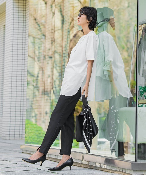 la.f…(ラエフ)の「【WEB限定】”細身パンツも怖くない”Tシャツチュニック(Tシャツ/カットソー・レディース・ホワイト/ベージュ・9号)」の11枚目の写真