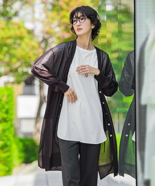 la.f…(ラエフ)の「【WEB限定】”細身パンツも怖くない”Tシャツチュニック(Tシャツ/カットソー・レディース・ホワイト/ベージュ・9号)」の14枚目の写真