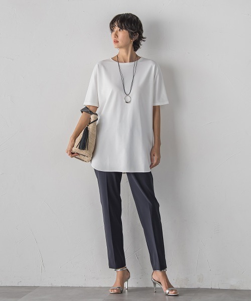 la.f…(ラエフ)の「【WEB限定】”細身パンツも怖くない”Tシャツチュニック(Tシャツ/カットソー・レディース・ホワイト/ベージュ・9号)」の21枚目の写真