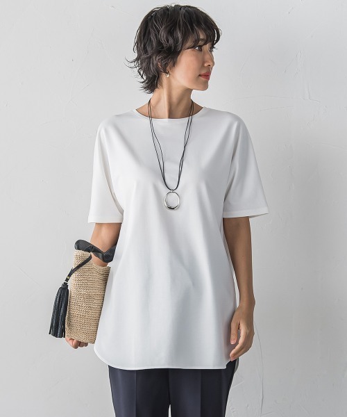 la.f…(ラエフ)の「【WEB限定】”細身パンツも怖くない”Tシャツチュニック(Tシャツ/カットソー・レディース・ホワイト/ベージュ・9号)」の17枚目の写真