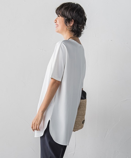 la.f…(ラエフ)の「【WEB限定】”細身パンツも怖くない”Tシャツチュニック(Tシャツ/カットソー・レディース・ホワイト/ベージュ・9号)」の19枚目の写真