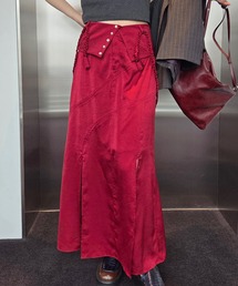 Ameri（アメリ）の「CRUSHED SATIN ARRANGE CORD SKIRT（スカート）」