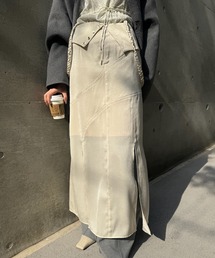 Ameri(�A����)��CRUSHED SATIN ARRANGE CORD SKIRT(�X�J�[�g)
