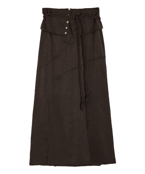 Ameri(アメリ)の「CRUSHED SATIN ARRANGE CORD SKIRT(スカート・レディース・アイボリー/レッド/ブラウン・SMALL/MEDIUM)」の22枚目の写真