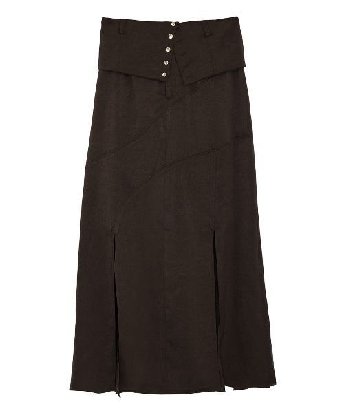 Ameri(アメリ)の「CRUSHED SATIN ARRANGE CORD SKIRT(スカート・レディース・アイボリー/レッド/ブラウン・SMALL/MEDIUM)」の20枚目の写真