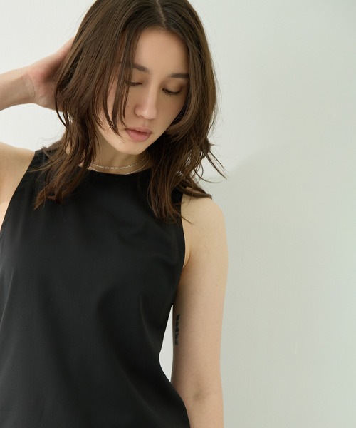 LOEFF（ロエフ）の「[LOEFF/ロエフ]LF W TORO AMRCN/SLV（タンクトップ・レディース・ダークグレー/ブラック・FREE）」の2枚目の写真