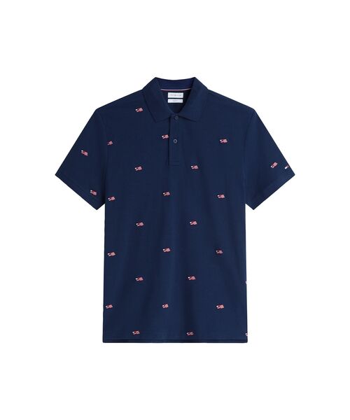 TOMMY HILFIGER（トミーヒルフィガー）の「レギュラーフィットシグネチャー刺繍ポロシャツ（ポロシャツ・メンズ・ホワイト/ネイビー・X-LARGE/SMALL/MEDIUM/LARGE）」の11枚目の写真