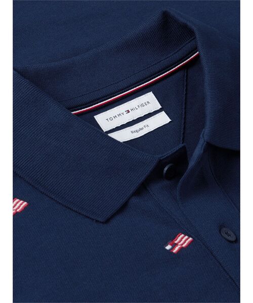 TOMMY HILFIGER（トミーヒルフィガー）の「レギュラーフィットシグネチャー刺繍ポロシャツ（ポロシャツ・メンズ・ホワイト/ネイビー・X-LARGE/SMALL/MEDIUM/LARGE）」の12枚目の写真