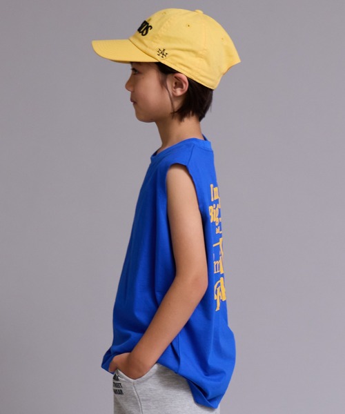 PAIRMANON STREET（ペアマノンストリート）の「【90-160cm】【綿100%】ロゴ タンクトップ【PAIRMANON STREET】（タンクトップ・キッズ・ピンク/ブルー/ブラック/ブラウン・150/100/120/130/160/110/90/140）」の17枚目の写真