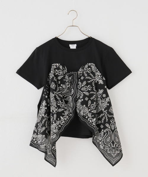 Spick & Span(スピックアンドスパン)の「《追加》manipuri / マニプリ Tシャツビスチェ(Tシャツ/カットソー・レディース・ホワイト/ブラック・FREE)」の13枚目の写真