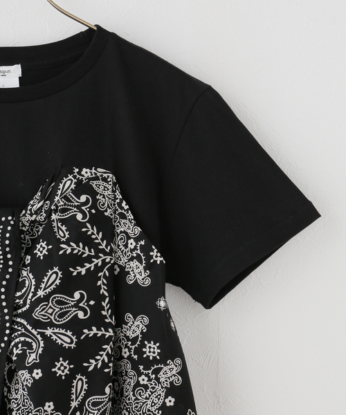 Spick & Span(スピックアンドスパン)の「《追加》manipuri / マニプリ Tシャツビスチェ(Tシャツ/カットソー・レディース・ホワイト/ブラック・FREE)」の15枚目の写真