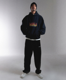 WORLD Fire Printing Hood (Navy)