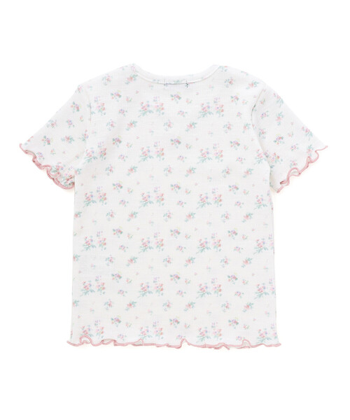 BeBe（ベベ）の「花柄ワッフル半袖Tシャツ+ヒラミニスカパン+ヘアバンドセット(80~90cm)（その他ベビーウェア・キッズ・ピンク系その他/ブルー系その他・90cm/80ｃｍ）」の5枚目の写真