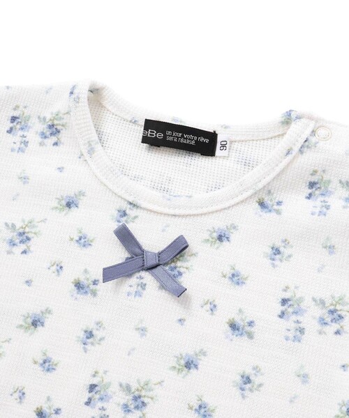 BeBe（ベベ）の「花柄ワッフル半袖Tシャツ+ヒラミニスカパン+ヘアバンドセット(80~90cm)（その他ベビーウェア・キッズ・ピンク系その他/ブルー系その他・90cm/80ｃｍ）」の15枚目の写真