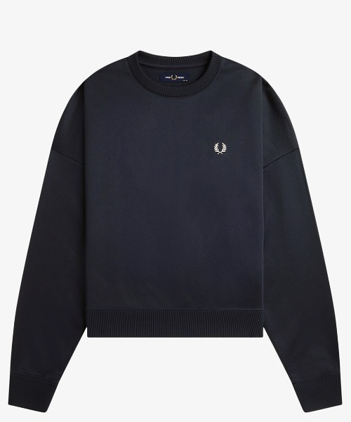 FRED PERRY(フレッドペリー)の「Laurel Wreath Badge Sweatshirt/ローレルリースバッジスウェット(スウェット・レディース・プラム/ネイビー・10)」の7枚目の写真