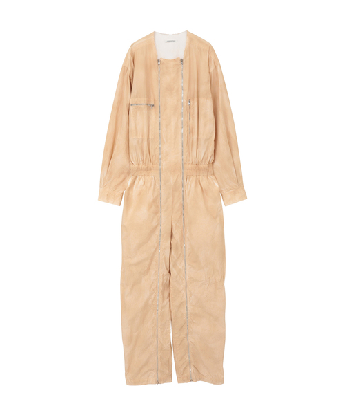 CURRENTAGE(カレンテージ)の「Spray dyeing Jumpsuit(MENS)(つなぎ/オールインワン・メンズ・ナチュラル・3/4)」の1枚目の写真