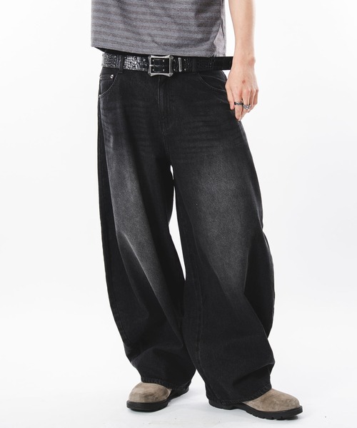 SHORT ROUND(ショートラウンド)の「SHORT ROUND/【26年春夏新作】カーブデニムパンツ(デニムパンツ・メンズ・インディゴブルー/グレー/ブラック系3・LARGE/MEDIUM)」の15枚目の写真