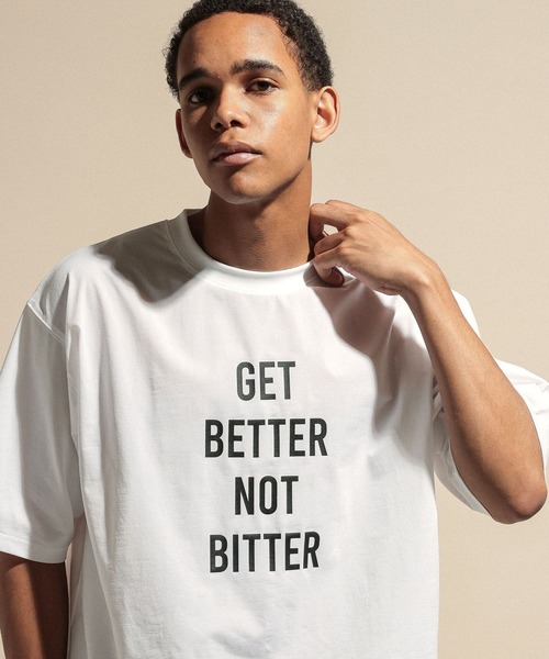 NUMERALS（ヌメラルズ）の「[NUMERALS]MESSAGE PRINT SHORT SLEEVE T-SHIRT（Tシャツ/カットソー・メンズ・ホワイト/キャメル/ブラック・LARGE/MEDIUM）」の2枚目の写真