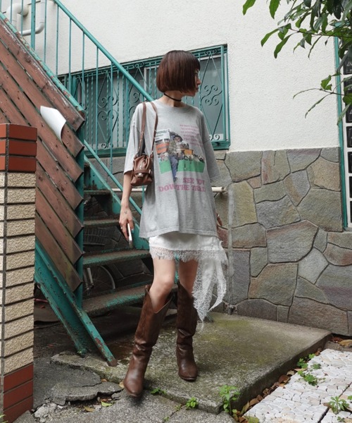 TEEN BOOP（ティーンブープ）の「ルーズカラーロゴTee（Tシャツ/カットソー・レディース・オフホワイト/グレー・FREE）」の20枚目の写真
