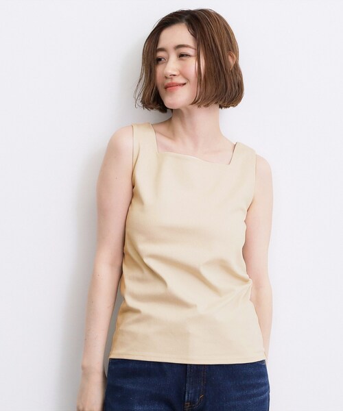 grove(グローブ)の「【透けにくい】ダブルフロントタンク(Tシャツ/カットソー・レディース・ナチュラル/ブラウン系その他/オフホワイト/ブラック・03/01/02)」の11枚目の写真