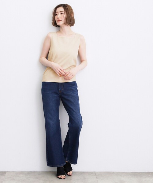 grove(グローブ)の「【透けにくい】ダブルフロントタンク(Tシャツ/カットソー・レディース・ナチュラル/ブラウン系その他/オフホワイト/ブラック・03/01/02)」の12枚目の写真
