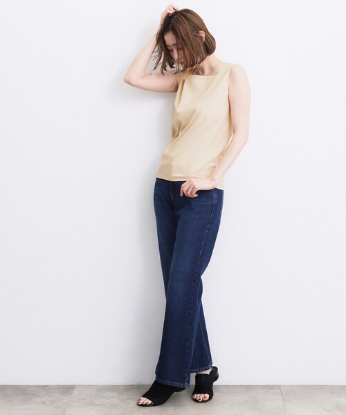 grove(グローブ)の「【透けにくい】ダブルフロントタンク(Tシャツ/カットソー・レディース・ナチュラル/ブラウン系その他/オフホワイト/ブラック・03/01/02)」の13枚目の写真