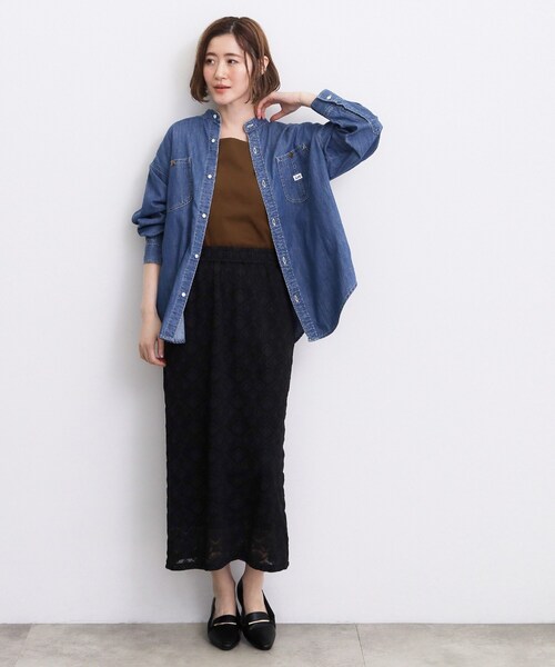 grove(グローブ)の「【透けにくい】ダブルフロントタンク(Tシャツ/カットソー・レディース・ナチュラル/ブラウン系その他/オフホワイト/ブラック・03/01/02)」の20枚目の写真