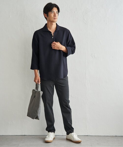 ikka(イッカ)の「プルオーバー七分袖シャツ(シャツ/ブラウス・メンズ・チャコール/ホワイト/ネイビー・S/L/M/XL)」の8枚目の写真