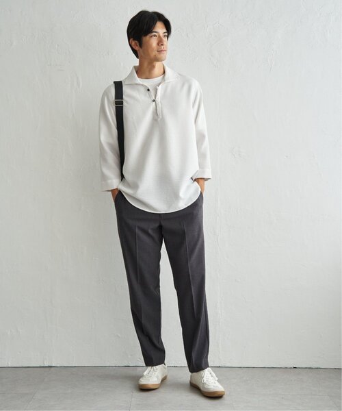 ikka(イッカ)の「プルオーバー七分袖シャツ(シャツ/ブラウス・メンズ・チャコール/ホワイト/ネイビー・S/L/M/XL)」の13枚目の写真