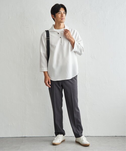 ikka(イッカ)の「プルオーバー七分袖シャツ(シャツ/ブラウス・メンズ・チャコール/ホワイト/ネイビー・S/L/M/XL)」の14枚目の写真