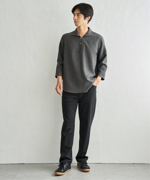 ikka(イッカ)の「プルオーバー七分袖シャツ(シャツ/ブラウス・メンズ・チャコール/ホワイト/ネイビー・S/L/M/XL)」の20枚目の写真
