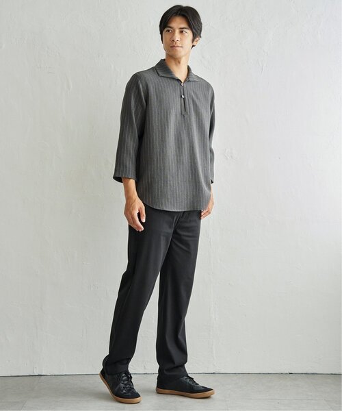 ikka(イッカ)の「プルオーバー七分袖シャツ(シャツ/ブラウス・メンズ・チャコール/ホワイト/ネイビー・S/L/M/XL)」の22枚目の写真