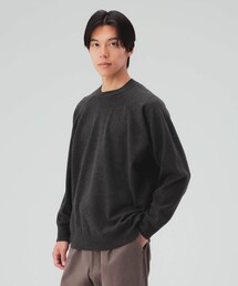 リラックス スウェットライク ニット