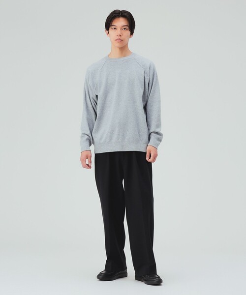 BEAMS HEART(ビームスハート)の「リラックス スウェットライク ニット(ニット/セーター・メンズ・ブラック系その他4/ライトグレー/レッド・MEDIUM/SMALL/X-LARGE/LARGE)」の4枚目の写真