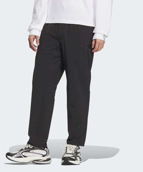 adidas(アディダス)の「M ESS+ ウーブン パンツ / アディダス adidas(スウェットパンツ・メンズ・ブラック・X-LARGE/XX-LARGE/MEDIUM/SMALL/LARGE/3XL/X-SMALL)」の1枚目の写真