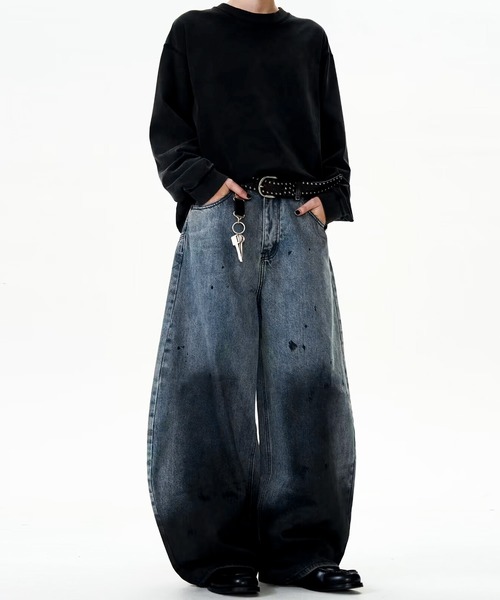 JOHNNY WOLF(ジョニーウルフ)の「HOPPERED ワイドバギー カーブ デニムパンツ(デニムパンツ・メンズ・ブルー・L/M/S)」の8枚目の写真