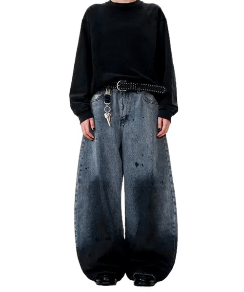 JOHNNY WOLF(ジョニーウルフ)の「HOPPERED ワイドバギー カーブ デニムパンツ(デニムパンツ・メンズ・ブルー・L/M/S)」の9枚目の写真