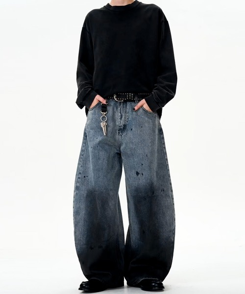 JOHNNY WOLF(ジョニーウルフ)の「HOPPERED ワイドバギー カーブ デニムパンツ(デニムパンツ・メンズ・ブルー・L/M/S)」の11枚目の写真