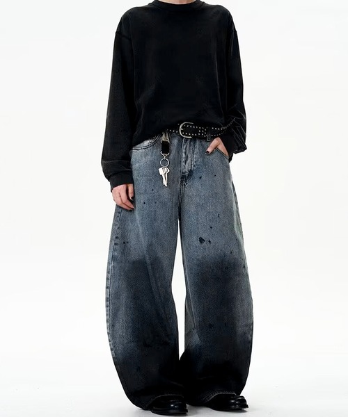 JOHNNY WOLF(ジョニーウルフ)の「HOPPERED ワイドバギー カーブ デニムパンツ(デニムパンツ・メンズ・ブルー・L/M/S)」の12枚目の写真