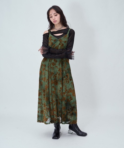 HARE(ハレ)の「オパールシアーキャミワンピース(HARE)(ワンピース・レディース・ブラック/ブラウン/グリーン・FREE)」の10枚目の写真