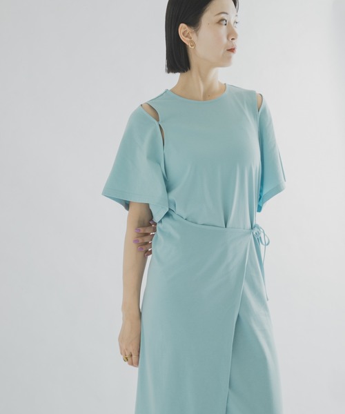 THE GOODLAND MARKET(ザグッドランドマーケット)の「cwtch MULTI WAY C/T DRESS(ワンピース・レディース・ライトブルー/ブラック/ホワイト系その他・FREE)」の1枚目の写真