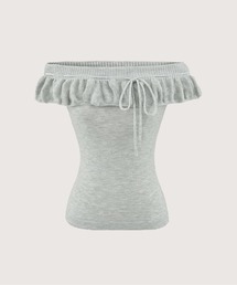 Ballet Ruffle Off-Shoulder Top/バレエラッフルオフショルダートップス