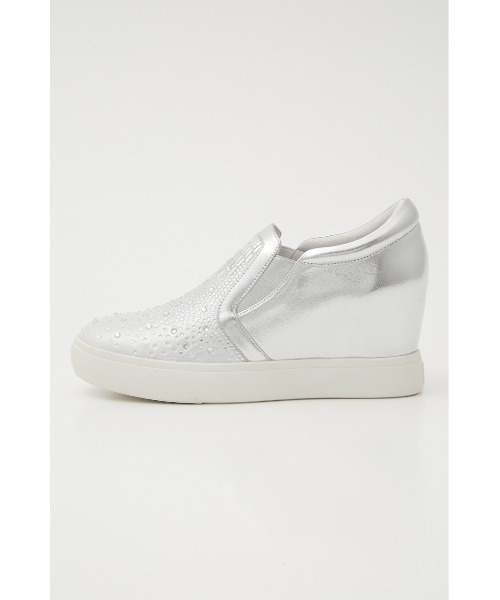 STACCATO(スタッカート)の「【定番】【再入荷】ストーンハインソールスリッポン(スリッポン・レディース・シルバー/ブラック・24.5cm/24cm/22.5cm/23.5cm/23cm)」の4枚目の写真